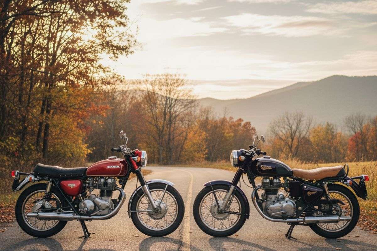 Honda CB350C vs Royal Enfield Bullet 350