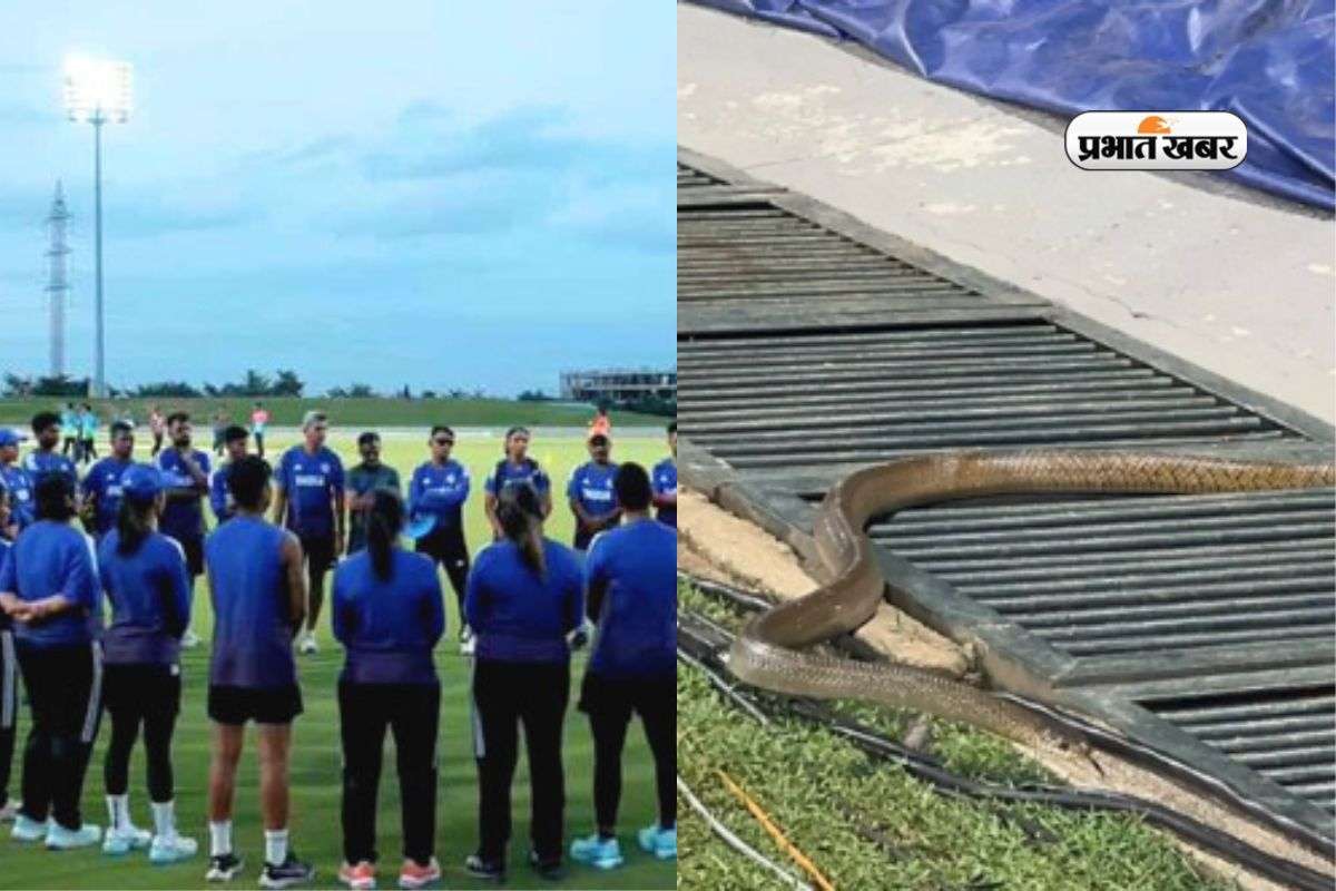 Indian Women Cricket Team and snake