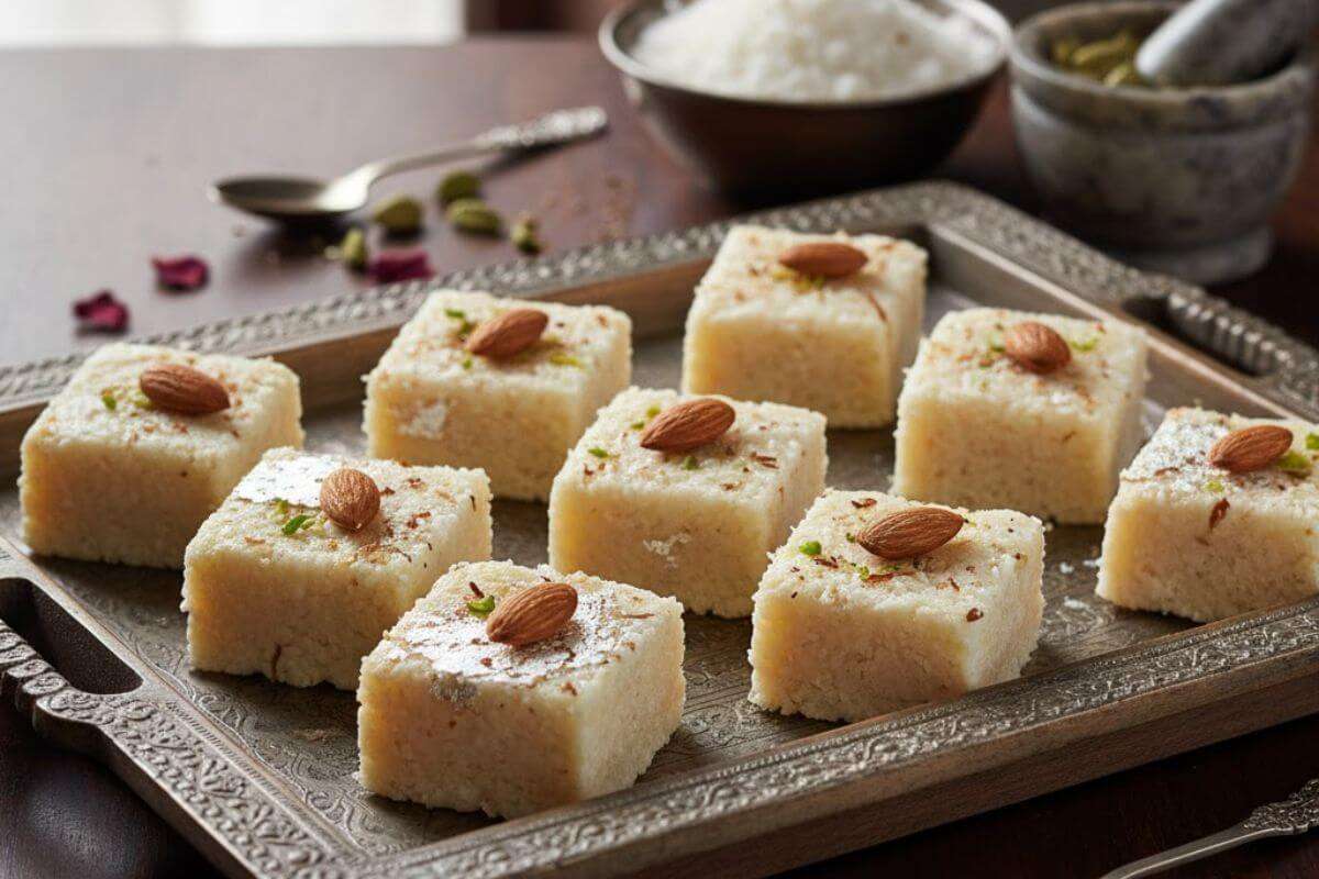 Instant Coconut Barfi Recipe For Diwali