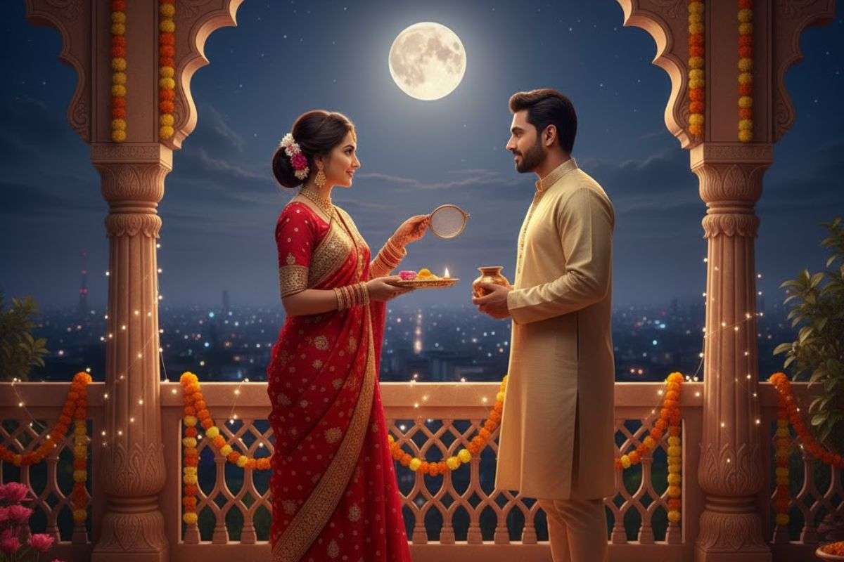 Karwa Chauth 2025 Moonrise Time in Bihar Jharkhand Live
