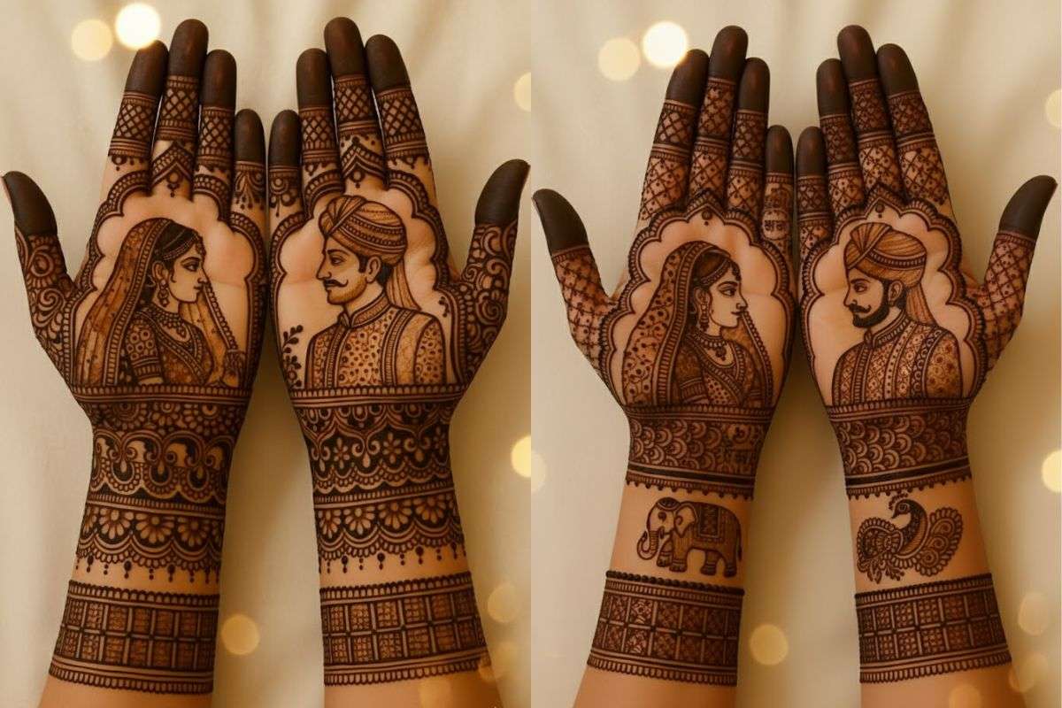 Karwa Chauth Dulh Dulhan Mehndi Designs