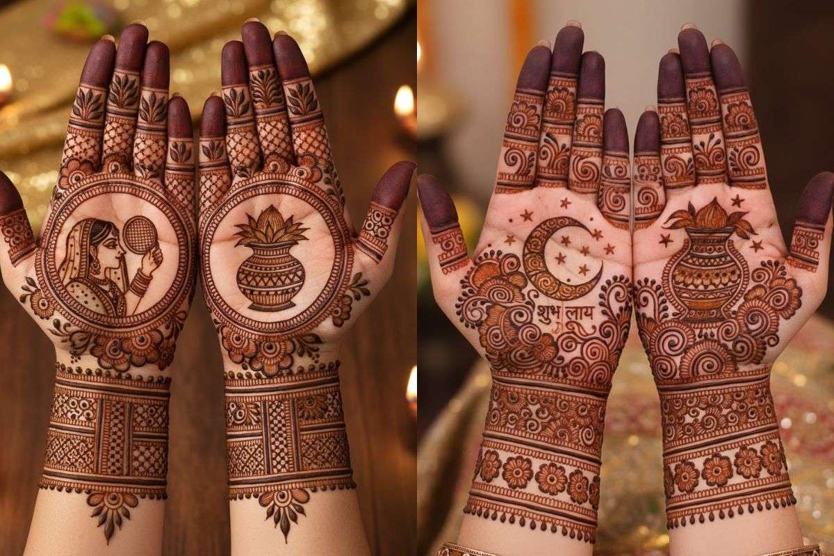AI Karwa Chauth Mehndi Design