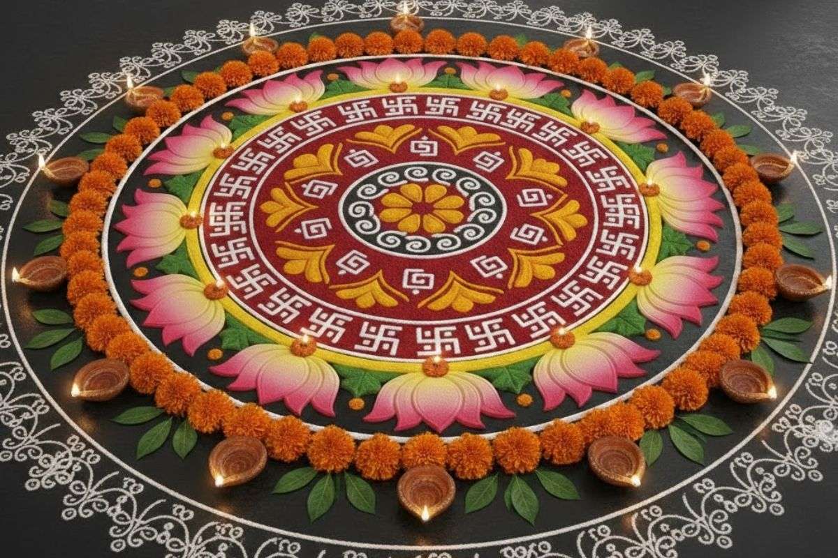 Mandala Dhanteras Rangoli Design