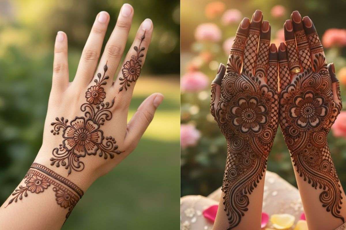 Simple Floral Mehndi Design