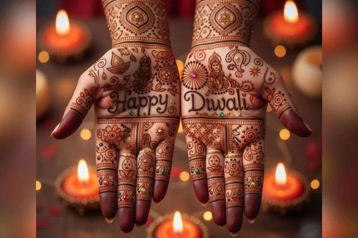 Diwali Special Geometric Mehndi Design