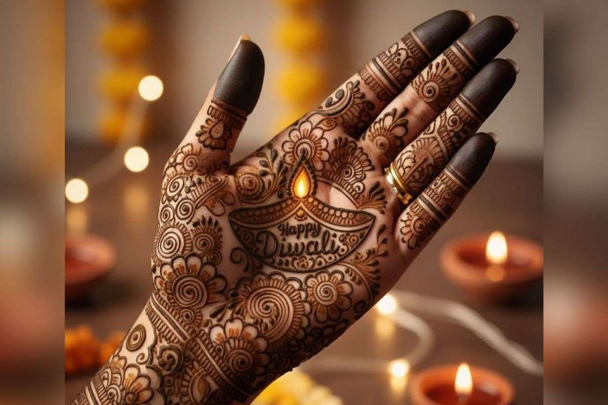 Happy Diwali Mehndi Design 