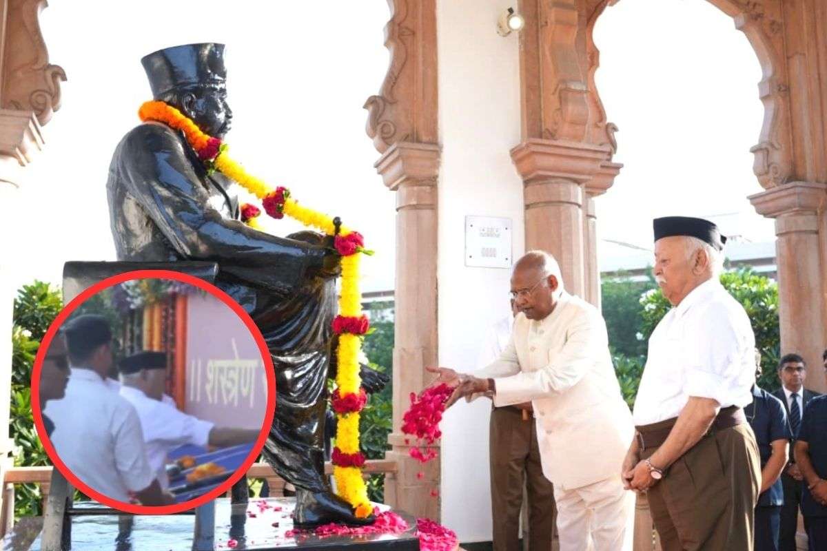 Mohan Bhagwat perform Shashtra Puja