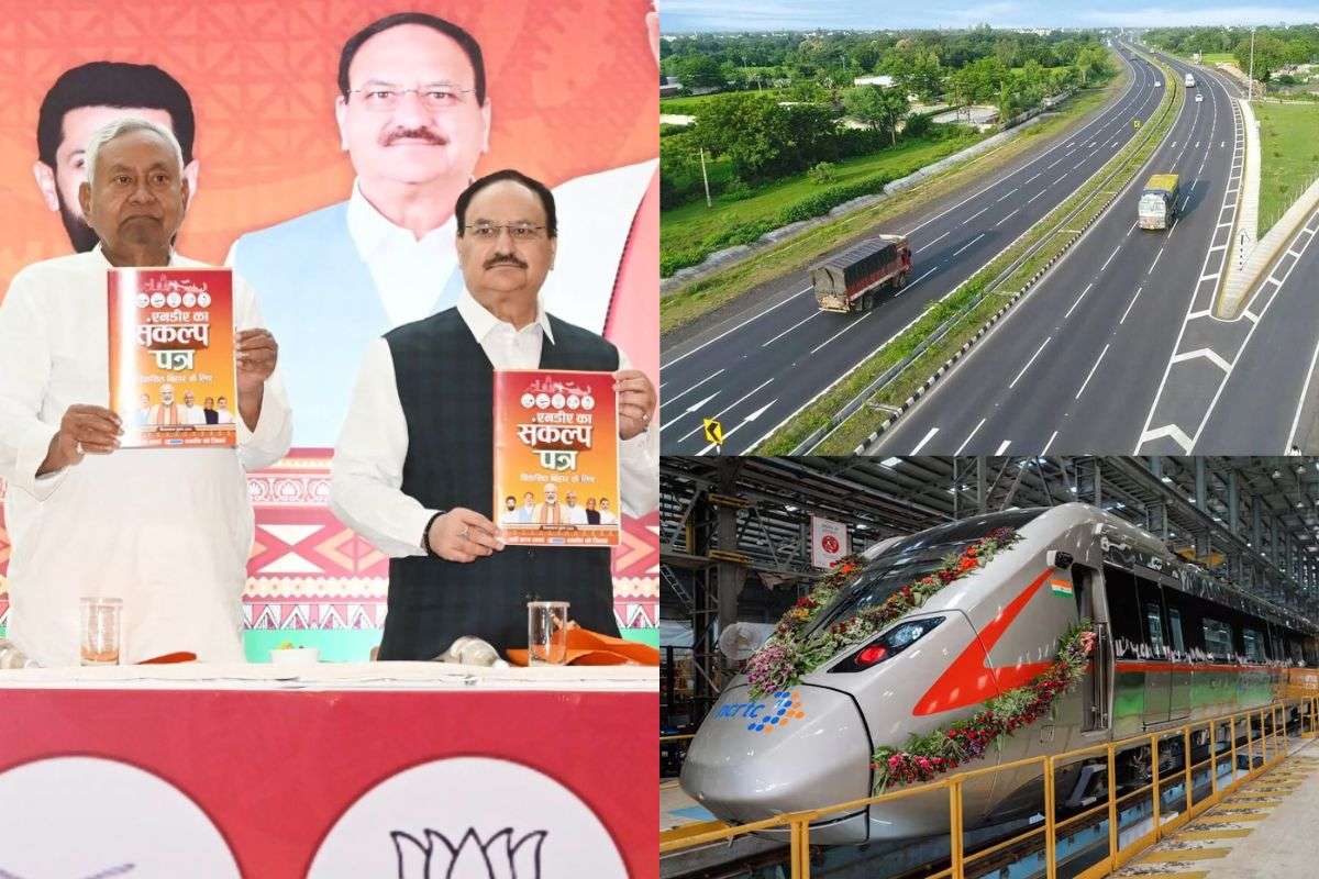 NDA Manifesto Promises new expressways Namo Rapid Rail service NDA Gati Shakti master plan