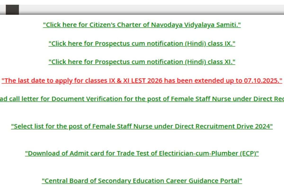 Navodaya Vidyalaya Admission 2026 1