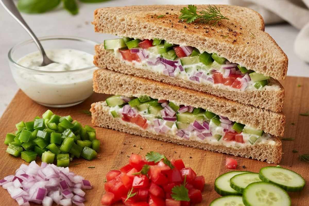 Oil Free Veg Sandwich Recipe