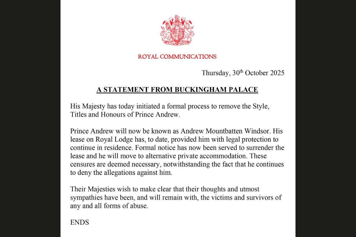 Prince Andrew Stripped Off From Royal Titles