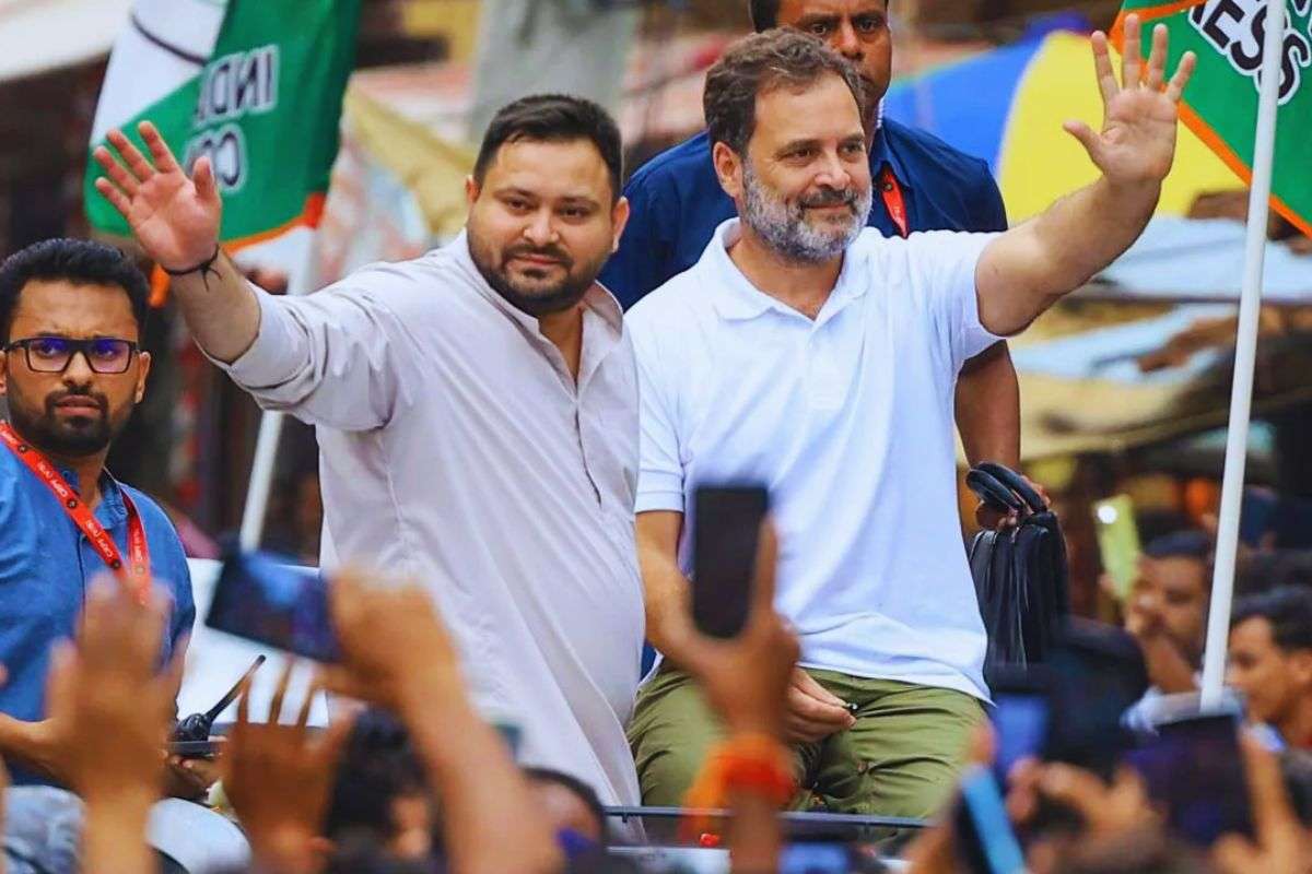Rahul gandhi Tejashwi Yadav rally today