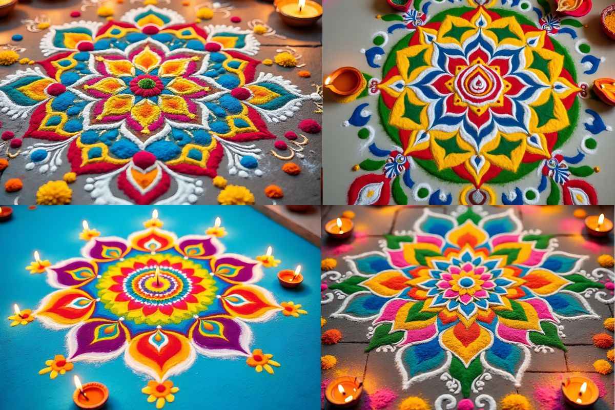 Rangoli Design on Diwali