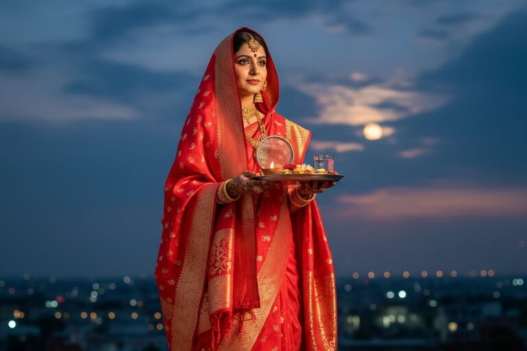 Karwa Chauth 2025: करवा चौथ पर लाल रंग की साड़ी पहनना क्यों है शुभ? जानिए धार्मिक महत्व