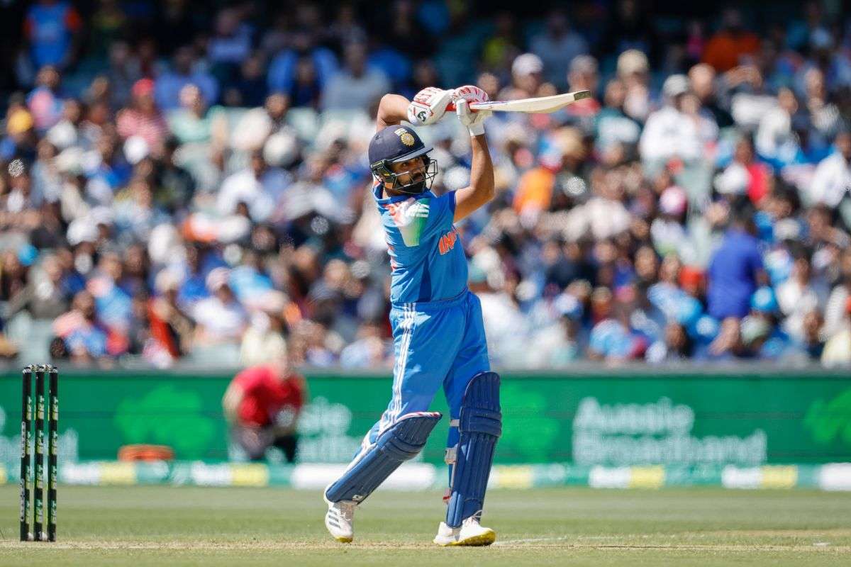 India vs Australia: Rohit Sharma plays a shot
