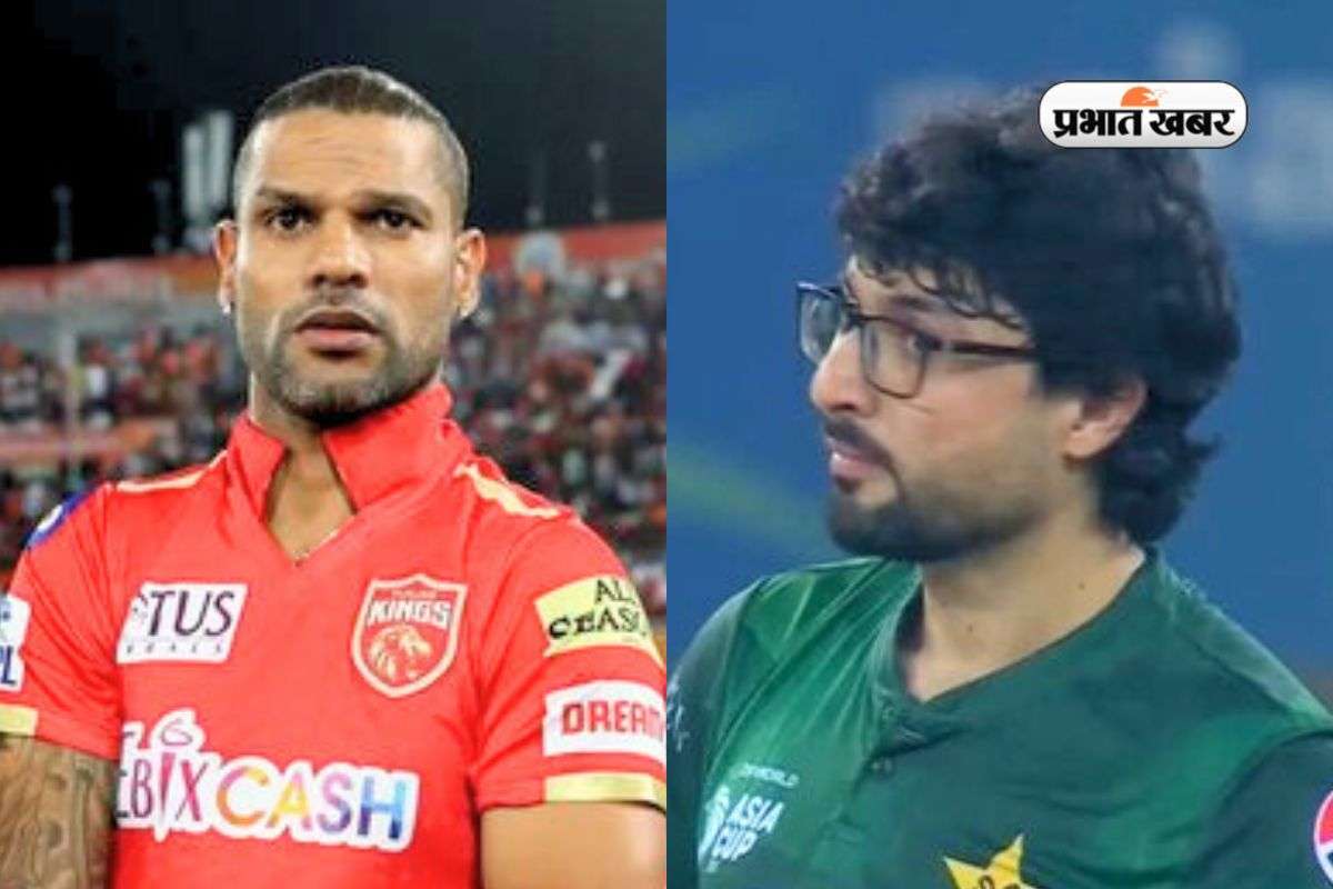 Shikhar Dhawan and Abrar Ahmed