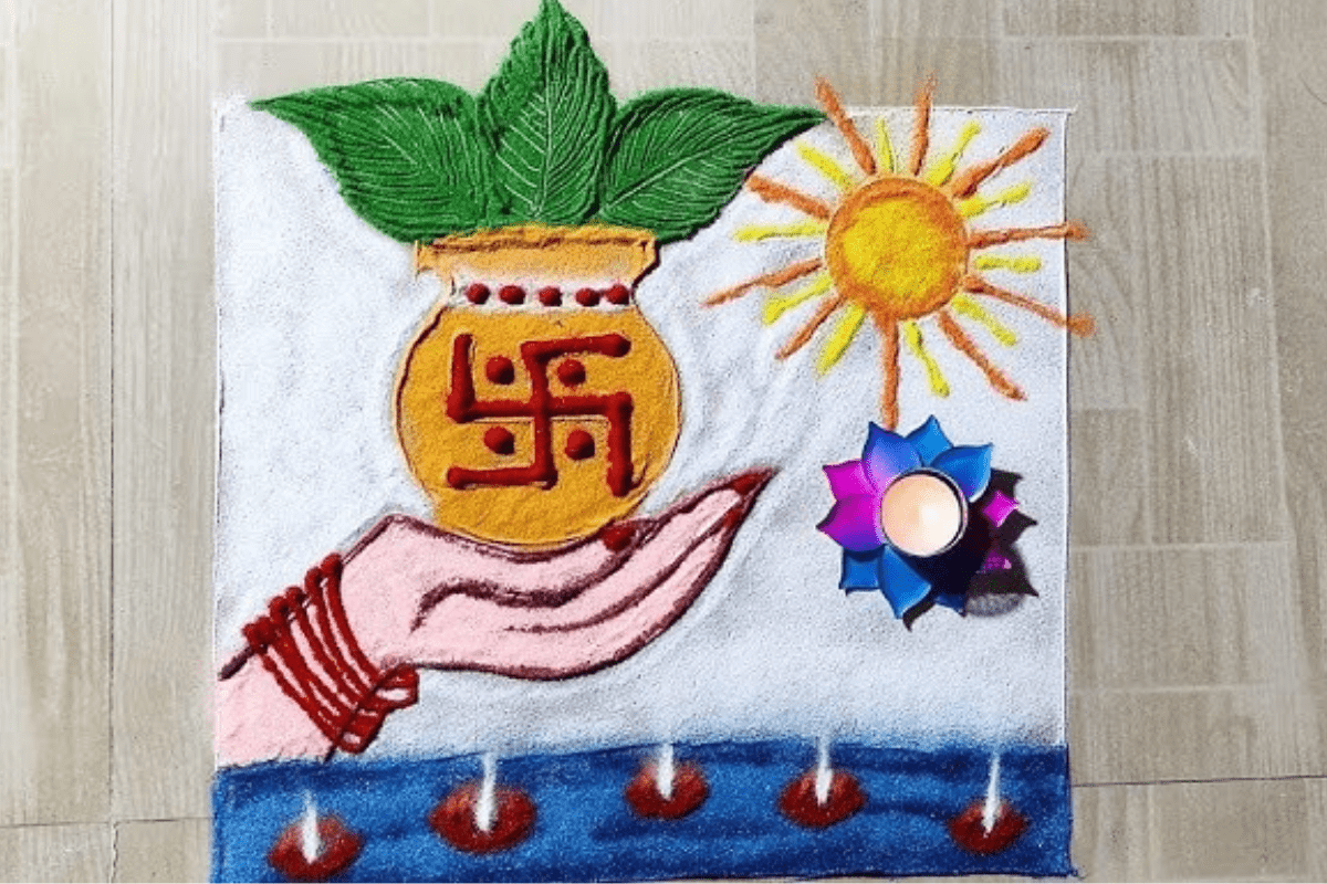 Simple Rangoli Designs For Chhath Puja 2025