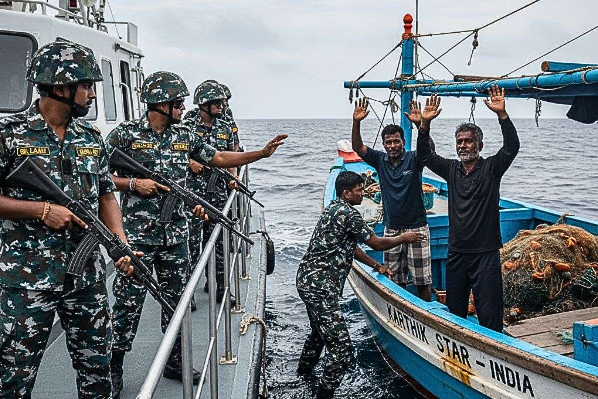 Sri Lankan Navy arrested Indian Fishermen