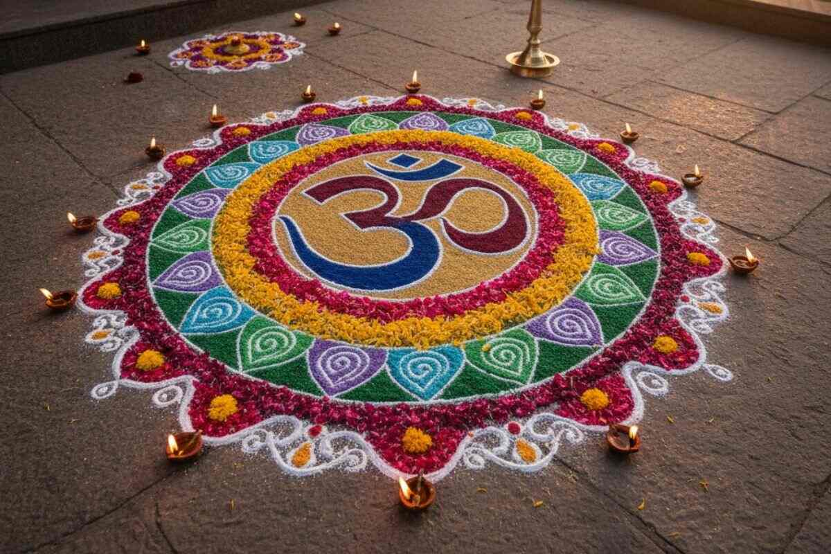 Tulsi Vivah Rangoli Designs: घर में आएगा सुख-समृद्धि का सवेरा, तुलसी विवाह के शुभ अवसर पर बनाएं ये खूबसूरत रंगोली डिजाइन 7 Tulsi 3