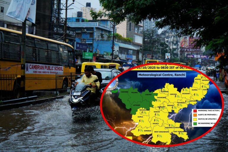झारखंड के इन 20 जिलों में आंधी के साथ बारिश की चेतावनी, कई जगह वज्रपात होने की भी आशंका