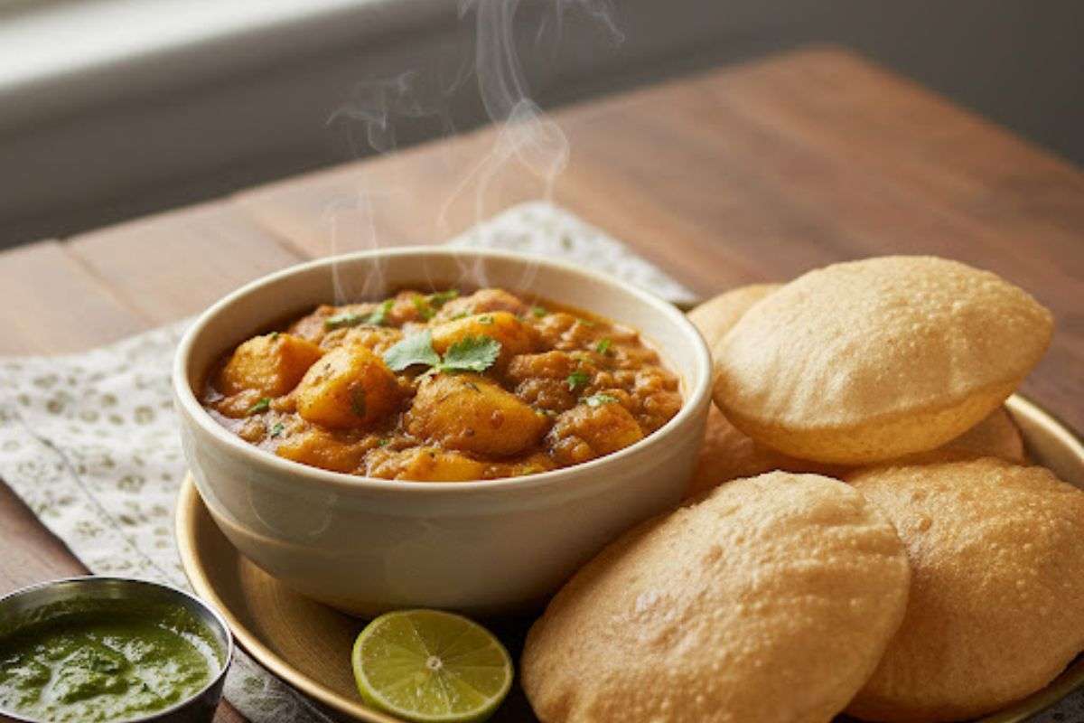 aloo sabji and puri