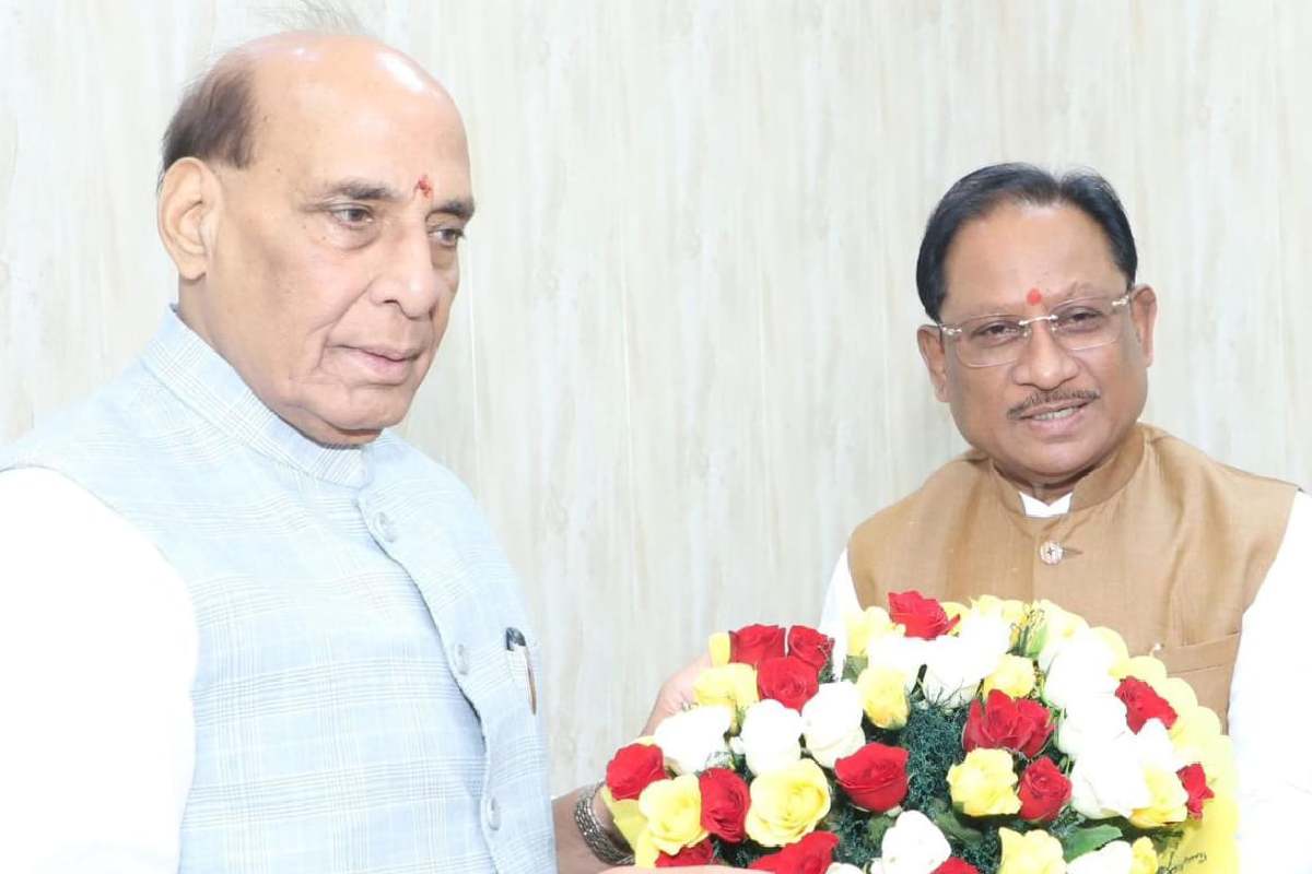 cm vishnu deo sai meet rajnath singh
