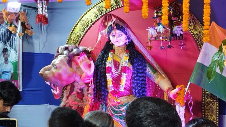 अलीगंज दुर्गा पूजा मेले में उमड़ा जनसैलाब, रातभर लगा रहा श्रद्धालुओं का तांता