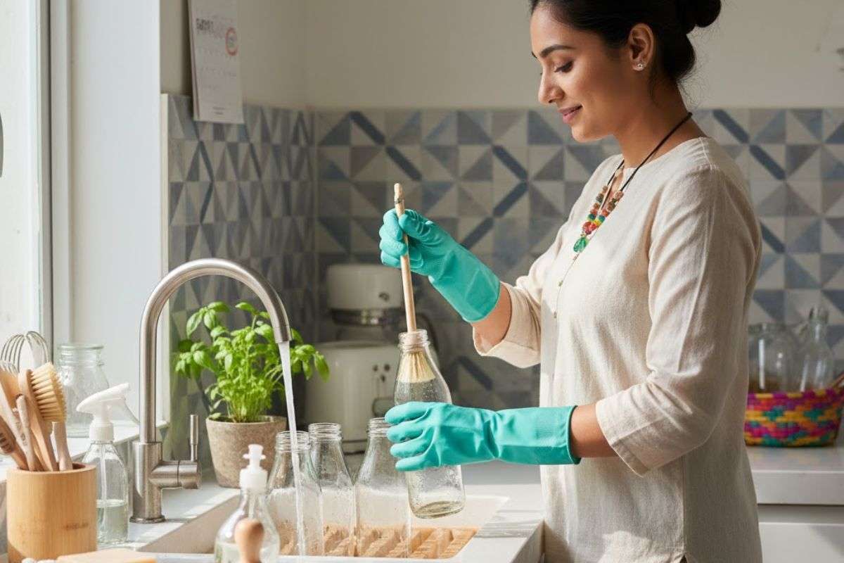 glass bottle cleaning