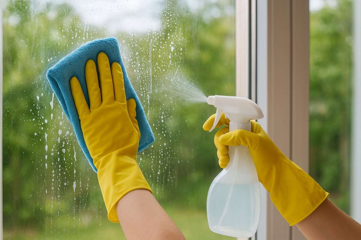 glass door windows cleaning tips