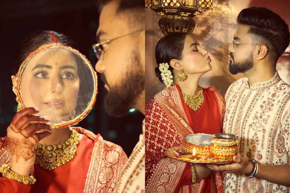 Hina Khan First Karwa Chauth with rocky Jaiswal
