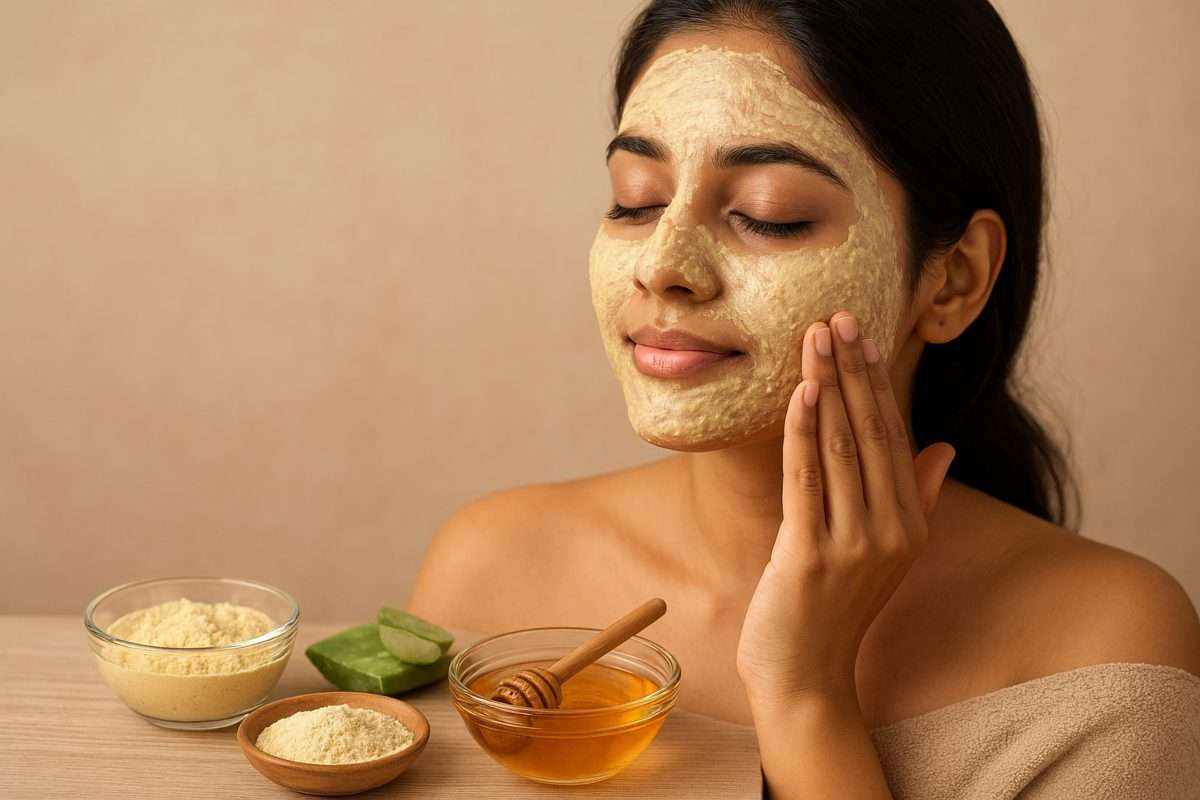 home made face packs for glowing skin