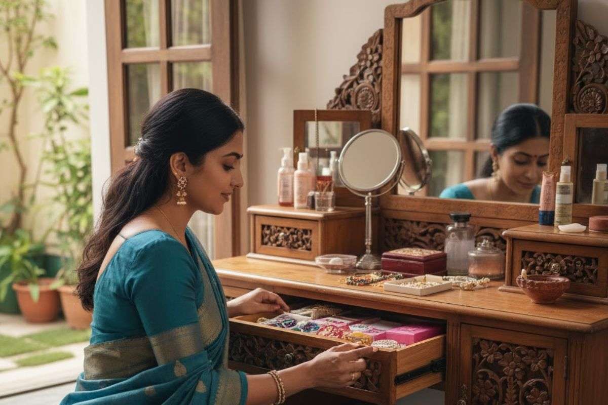 how to organize dressing table