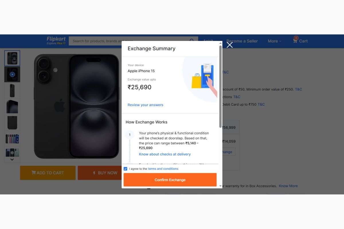 iPhone 16 Exchange Offers on Flipkart Big Billion Days sale