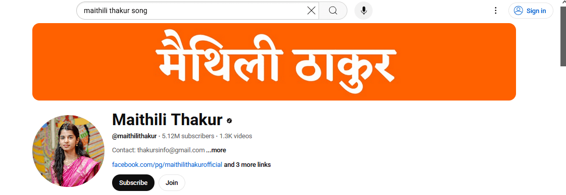Maithili Thakur Net Worth: कितनी संपत्ति की मालकिन हैं मैथिली ठाकुर, एक शो से कितनी कमाती हैं और अब चुनाव में एंट्री! 2 Image 107