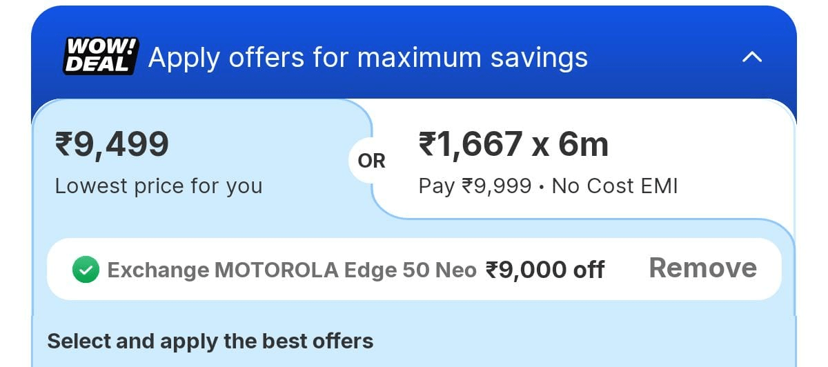 9,499 रुपये में Moto Edge 60 Fusion होगा आपका, Flipkart एक्सचेंज ऑफर में मिल रहा है ये बड़ा फायदा 3 Image 228