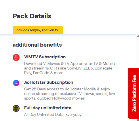 Vi ने कराई 5G यूजर्स की मौज, 449 रुपये में दे रहा अनलिमिटेड डेटा के साथ Ott का मजा 3 Image 275