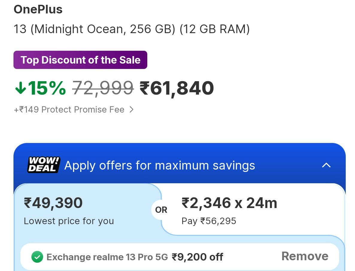 Flipkart Exchange Offer में गिर गई Oneplus 13 की कीमत, मिल रहा 49390 रुपये में खरीदने का मौका 3 Image 278