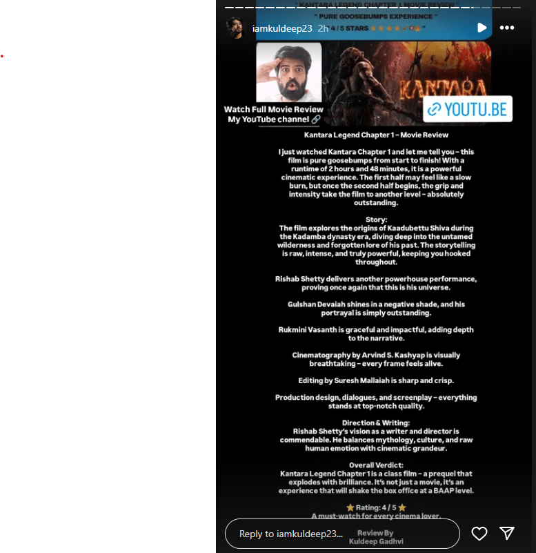 Kantara Chapter 1 Movie Review