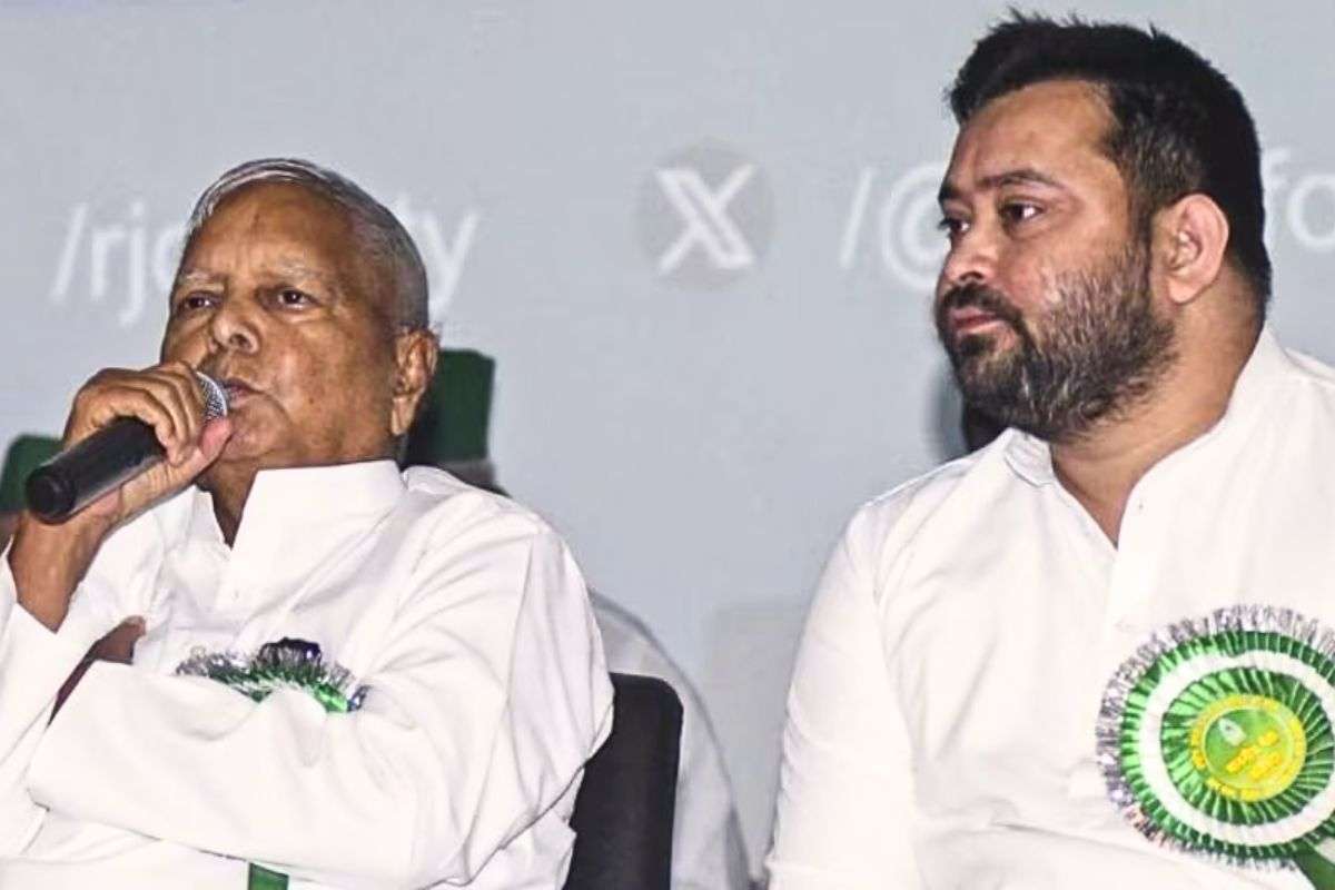 lalu with tejashwi| RJD releases list of 143 candidates, Tejashwi to contest from Raghopur