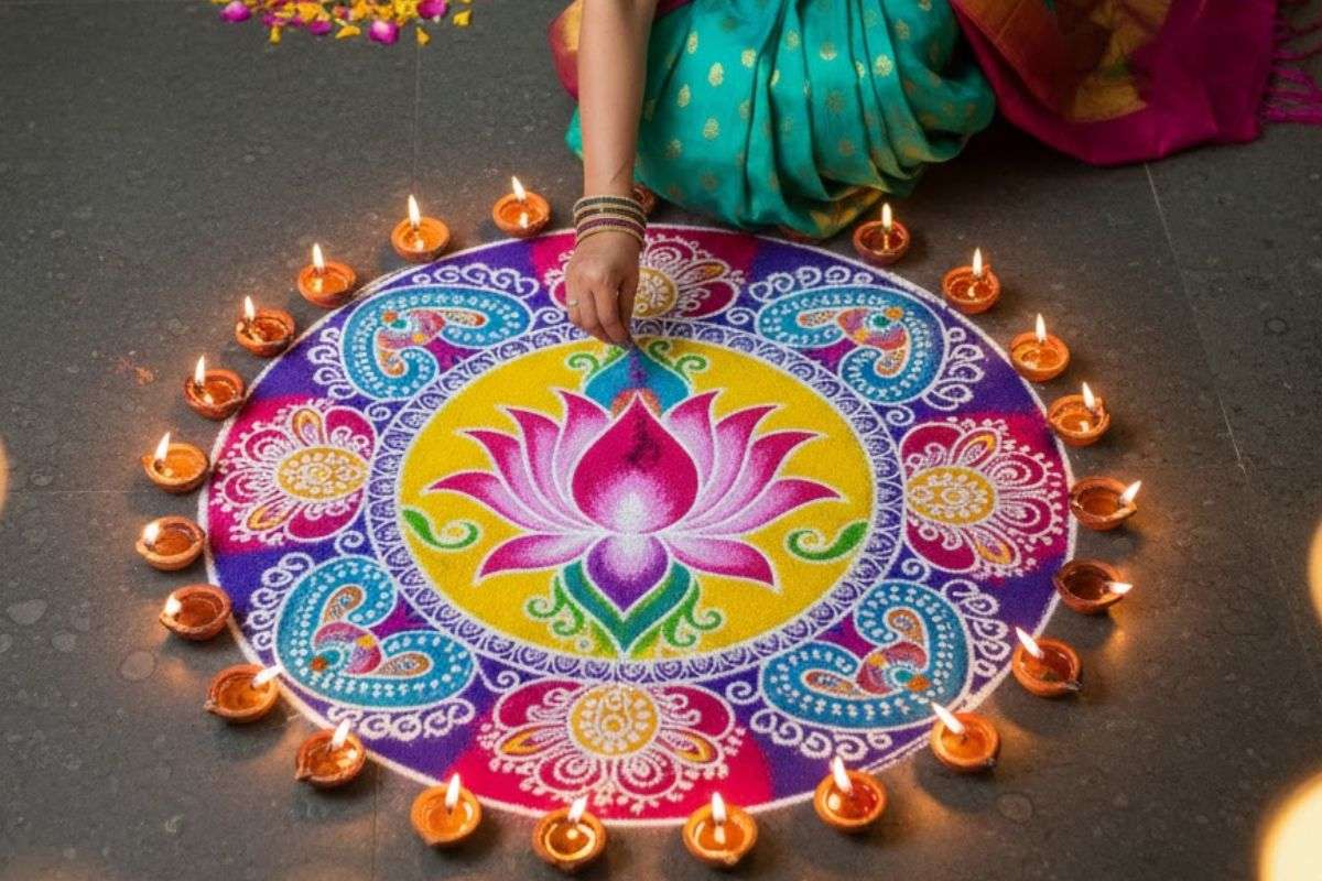 lotus rangoli designs