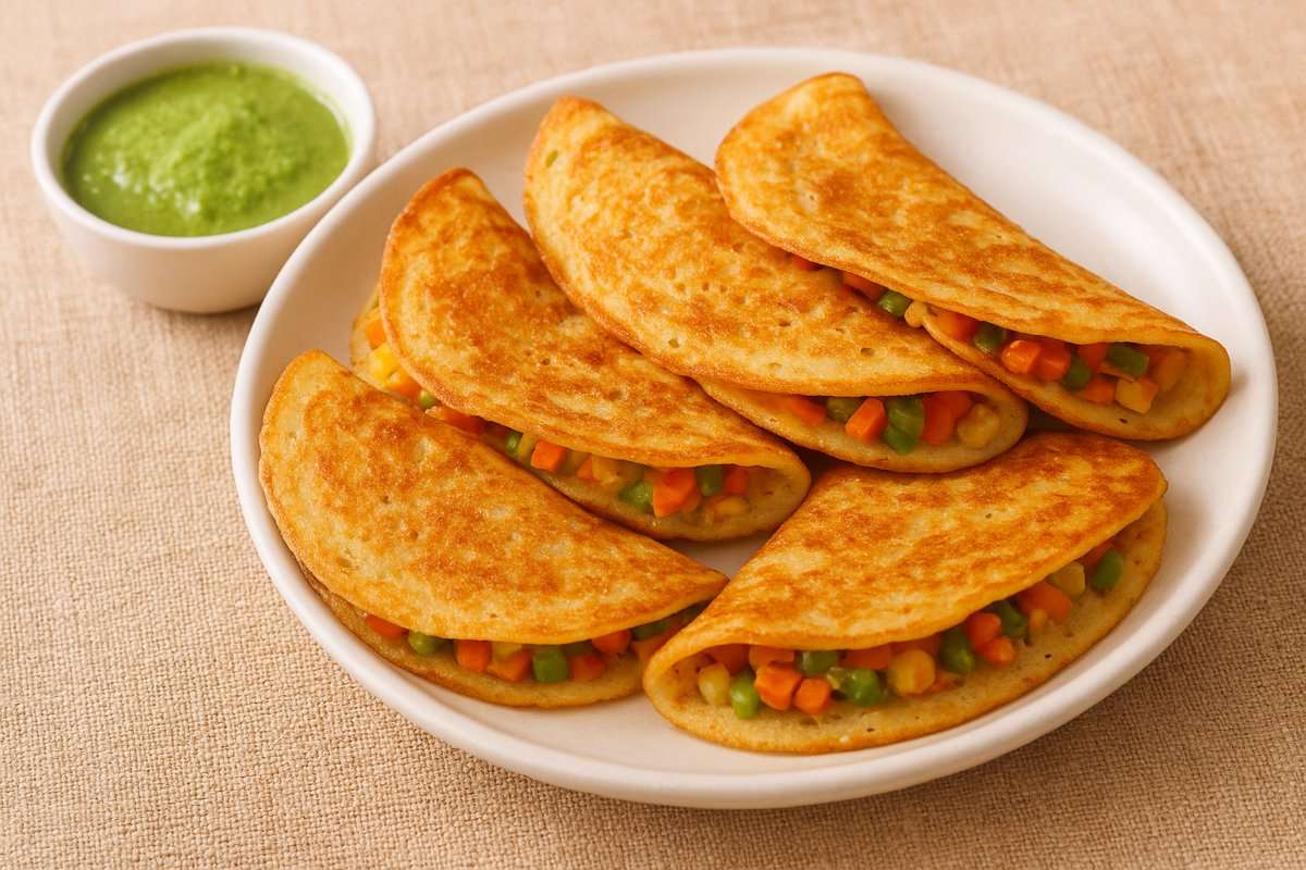 mini vegetable dosa recipe