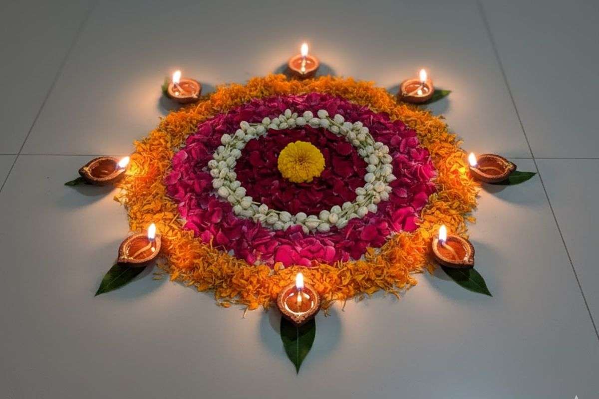 Govardhan Puja Rangoli Design: इस गोवर्धन पूजा ट्राई करें Ai से बने यूनिक रंगोली डिजाइन्स, डेकोरेशन में लग जाएंगे चार चांद 11 Rangoli