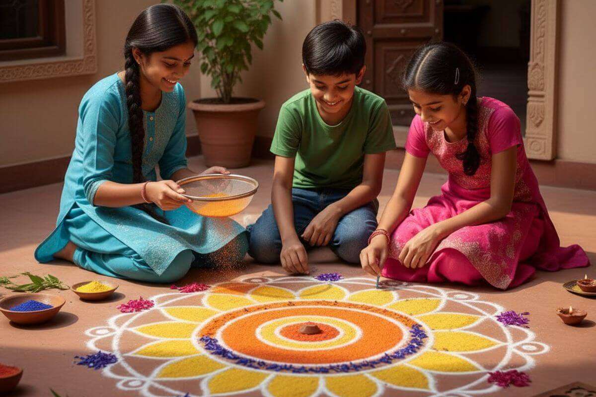 rangoli design for kids