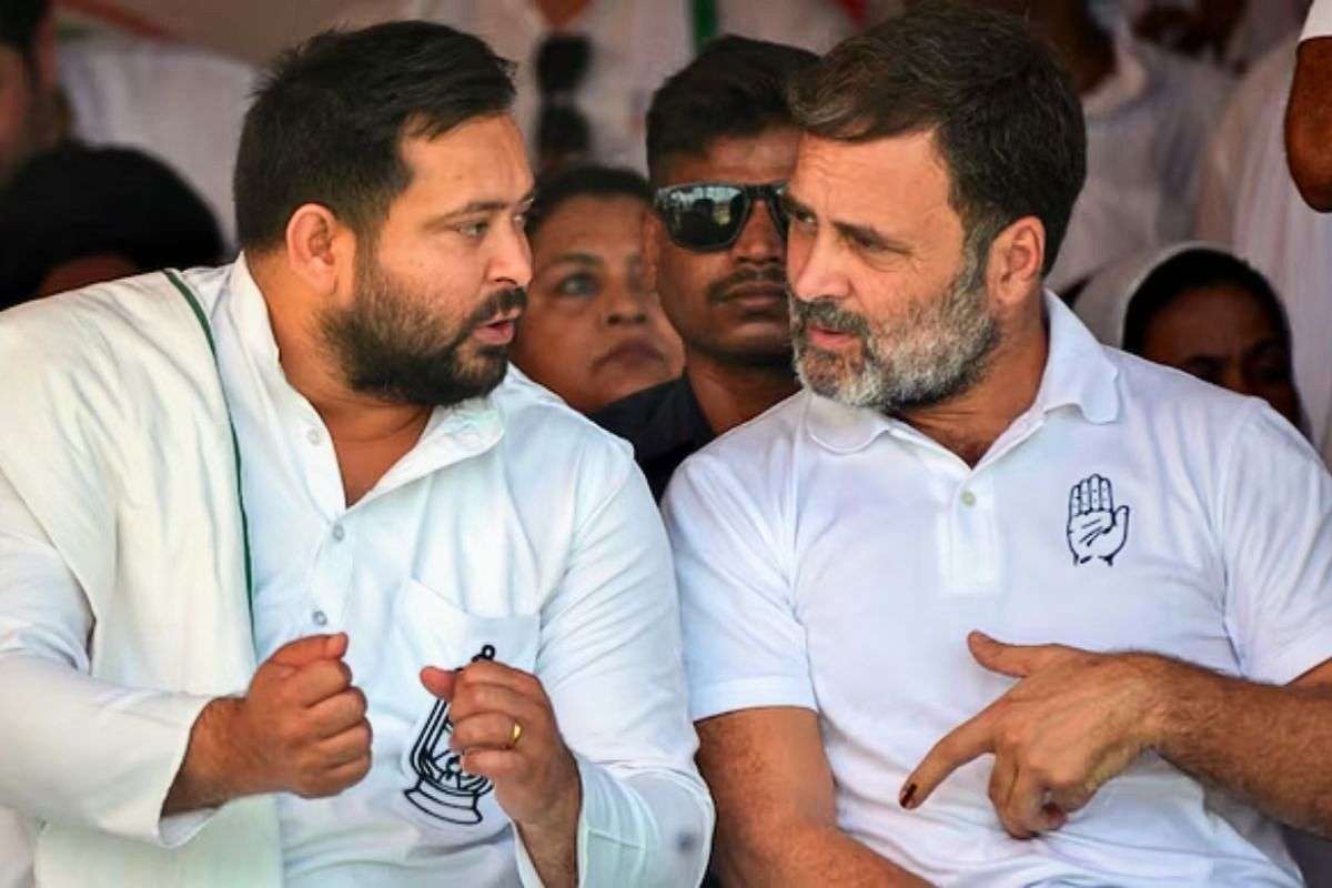 tejashwi and rahul pic| Rahul Gandhi did not meet Tejashwi in Delhi