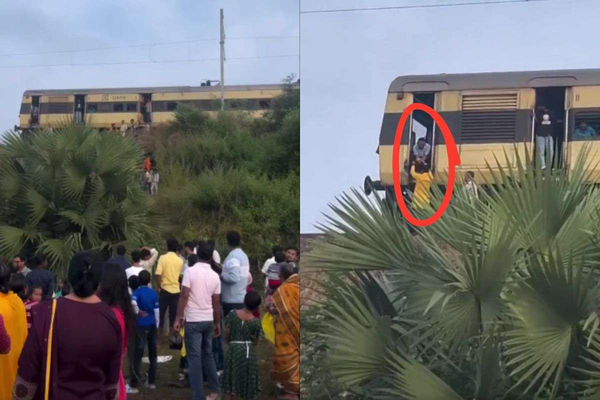 viral video man give chhath puja prasad to train driver