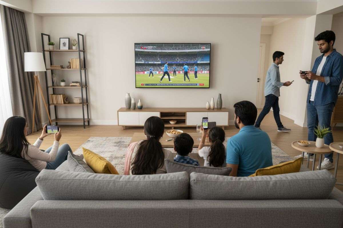 AI Image of Women's World Cup 2025 Final Watching by a Family