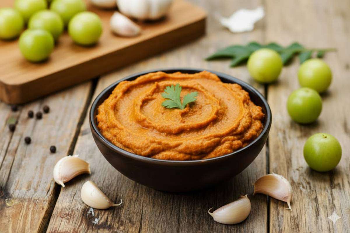 Amla Garlic Dip Recipe