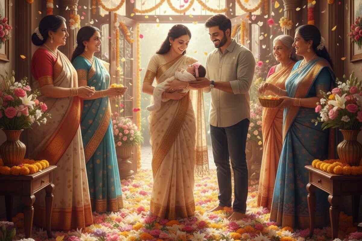 फूलों से वेलकम डेकोरेशन करें 