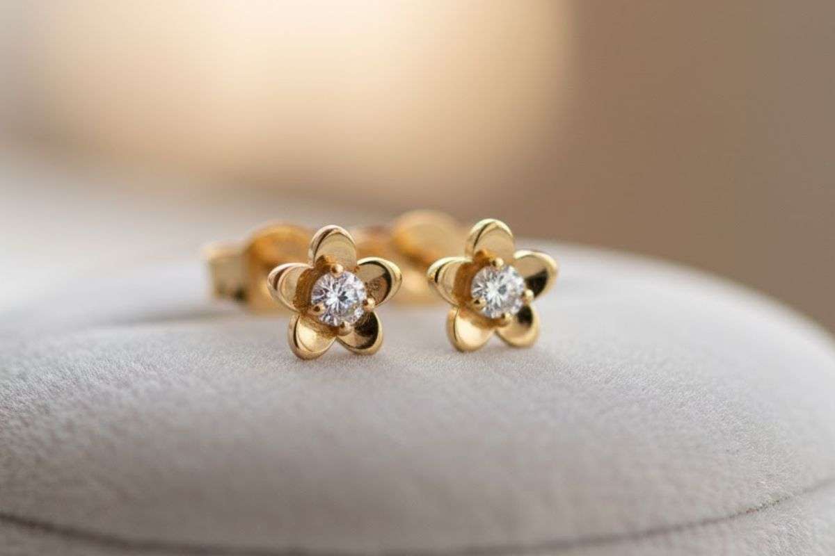 Gold Earrings Design For Kids