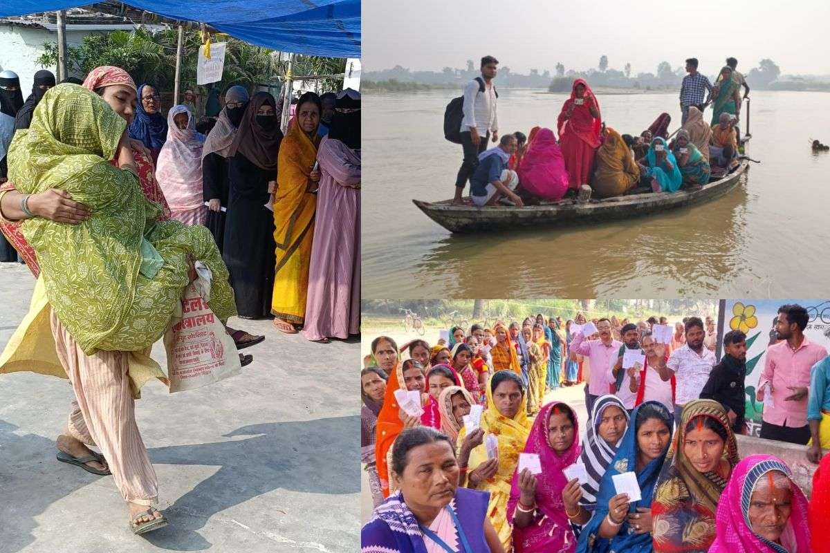 Bihar Election 2025 See enthusiasm of women in pictures vidhansabha election see photos